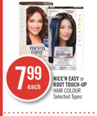 Shoppers Drug Mart Nice'n easy or root touch-up hair colour offer