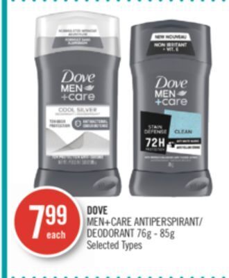 Shoppers Drug Mart Dove men+care deodorant offer