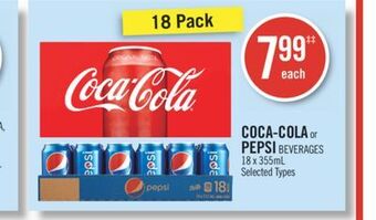 Shoppers Drug Mart Coca-cola or pepsi beverages offer
