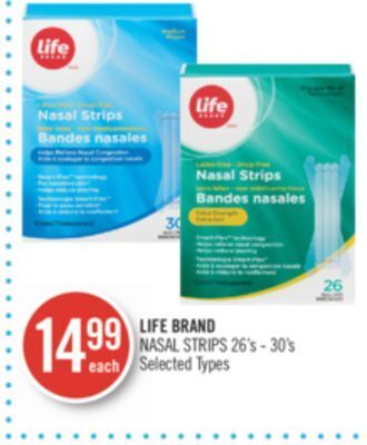 Shoppers Drug Mart Life brand nasal strips offer