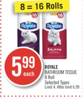 Shoppers Drug Mart Royale bathroom tissue offer