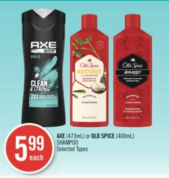 Shoppers Drug Mart Axe (473ml) or old spice (400ml) shampoo offer