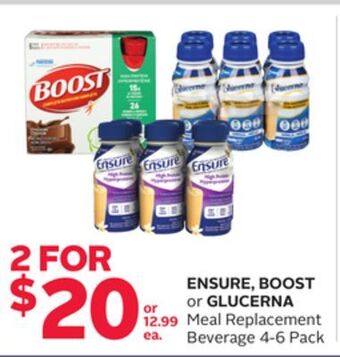 Rexall Ensure, boost or glucerna meal replacement beverage offer