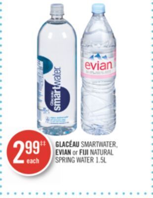 Shoppers Drug Mart Glacéau smartwater, evian or fiji natural spring water offer