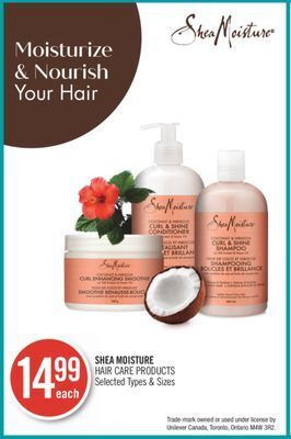 Shoppers Drug Mart Shea moisture hair care products offer