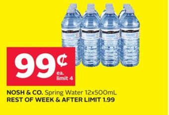 Rexall Nosh & co. spring water offer