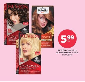 Rexall Revlon colorsilk or schwarzkopf palette hair colour offer