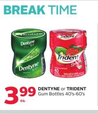 Rexall Dentyne or trident gum bottles offer