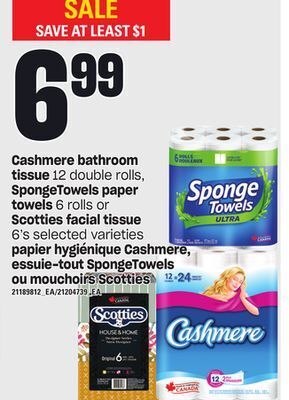 Independent City Market Papier hygiénique cashmere, essuie-tout spongetowels ou mouchoirs scotties offer