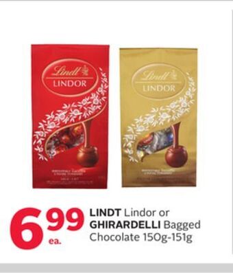 Rexall Lindt lindor or ghirardelli bagged chocolate offer