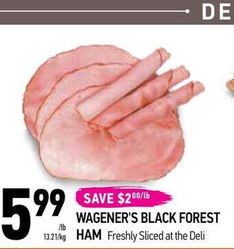 Coppa's Fresh Market Wagener's black forest ham offer