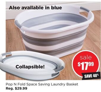 Kitchen Stuff Plus Pop n fold space saving laundry basket offer