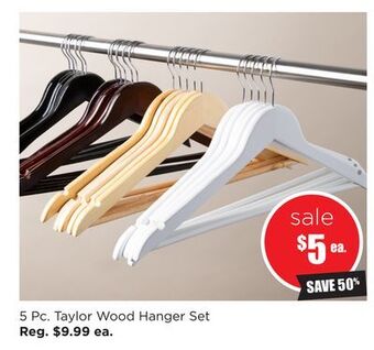 Kitchen Stuff Plus 5 pc. taylor wood hanger set offer