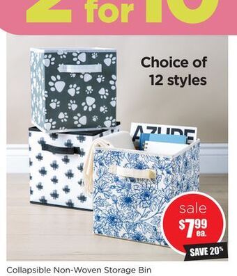 Kitchen Stuff Plus Collapsible non-woven storage bin offer
