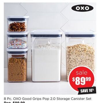 Kitchen Stuff Plus 8 pc. oxo good grips pop 2.0 storage canister set offer