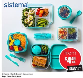 Kitchen Stuff Plus Sistema klip it lunch containers offer