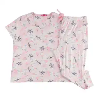 Giant Tiger Carisma women's plus simply dreaming mother's day capris pj set, white, 2-piece offer