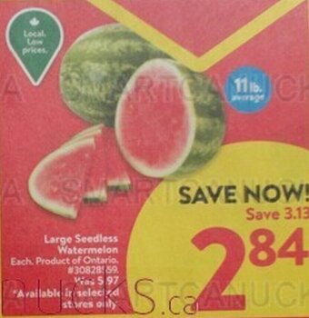 Walmart Large Seedless Watermelon offer