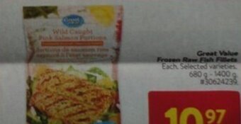 Walmart Great Value Frozen Raw Fish Fillets 680g-1400g offer