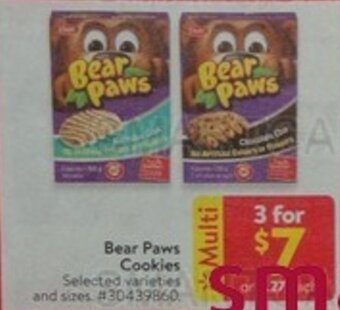 Walmart Bear paws Cookies offer