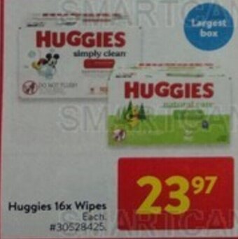 Walmart Huggies 16x Wipes offer