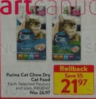 Walmart Purina Cat Chow Dry Cat Food offer