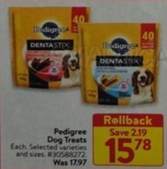 Walmart Pedigree Dog Treats offer