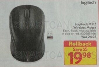 Walmart Logitech M317 Wireless Mouse offer