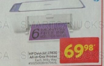 Walmart HP DeskJet 2742E All-in-One Printer offer