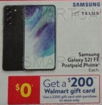 Walmart Samsung Galaxy S21 FE Postpaid Phone offer