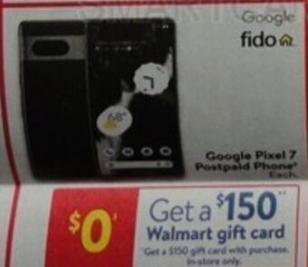 Walmart Google Pixel 7 Postpaid Phone' offer