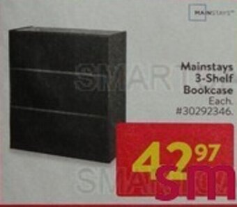 Walmart Mainstays 3-Shelf Bookcase offer
