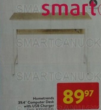 Walmart Hometrends 39.4" Computer Desk with USB Charger offer