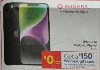 Walmart iPhone 14 Postpaid Phone! offer