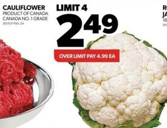 Real Canadian Superstore CAULIFLOWER offer