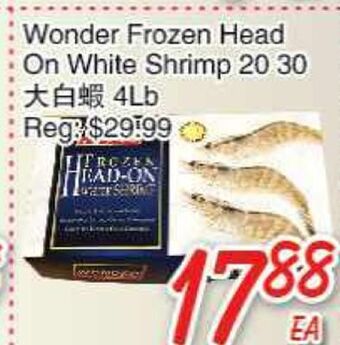 Foody Mart Wonder frozen head on white shrimp 20 30 offer