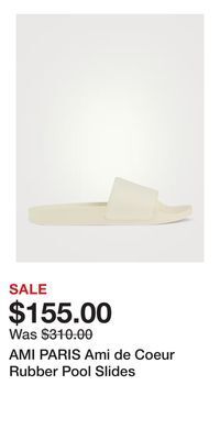 Holt Renfrew Ami paris ami de coeur rubber pool slides offer