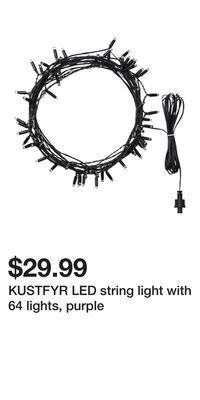 IKEA Kustfyr led string light with 64 lights, purple offer