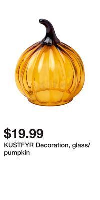 IKEA Kustfyr decoration, glass/pumpkin offer