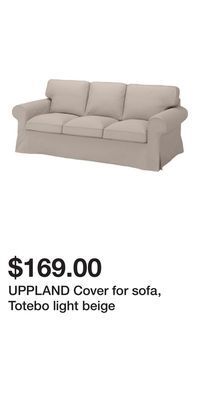 IKEA Uppland cover for sofa, totebo light beige offer