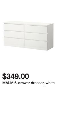 IKEA Malm 6-drawer dresser, white offer