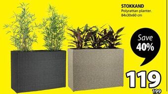 JYSK Stokkand polyrattan planter offer