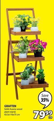 JYSK Graften solid acacia wood plant stand offer