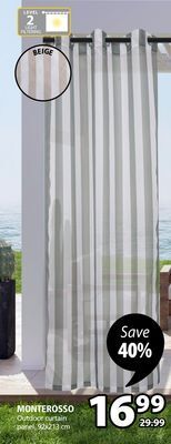 JYSK Monterosso outdoor curtain panel offer