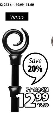 JYSK Venus single curtain rod kit offer