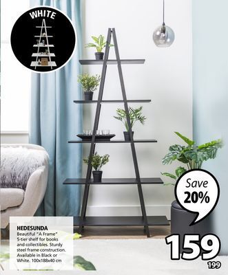 JYSK Hedesunda beautiful a frame 5-tier shelf offer