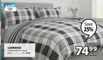 JYSK Cambridge 7-piece bed-in-a-bag offer