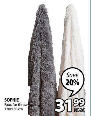 JYSK Sophie faux fur throw offer