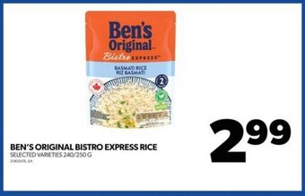 Real Canadian Superstore BEN'S ORIGINAL BISTRO EXPRESS RICE, 240 / 250 G offer