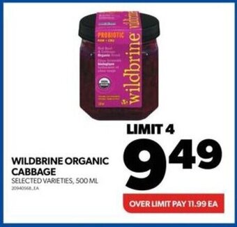 Real Canadian Superstore WILDBRINE ORGANIC CABBAGE, 500 mL offer